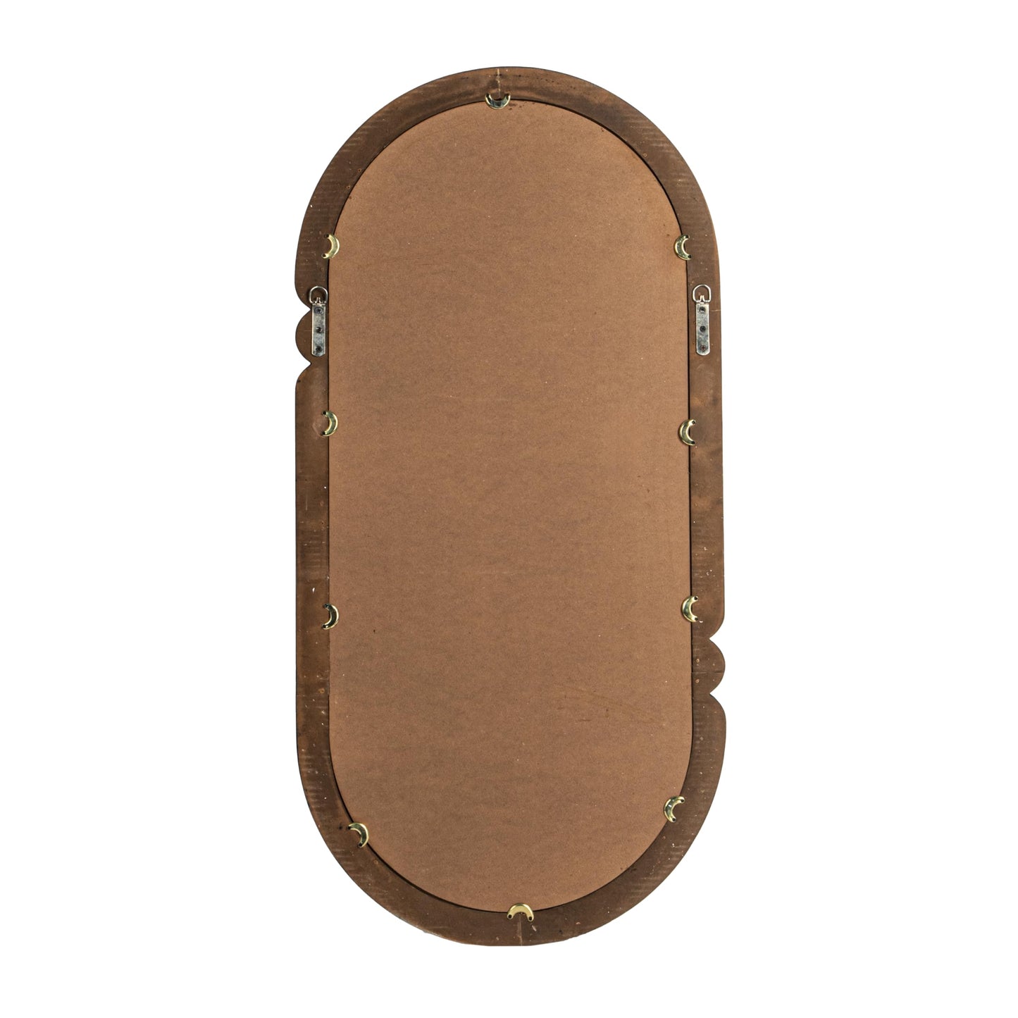 Creative Co-Op Oval Wood-Framed Wall Mirror, Black