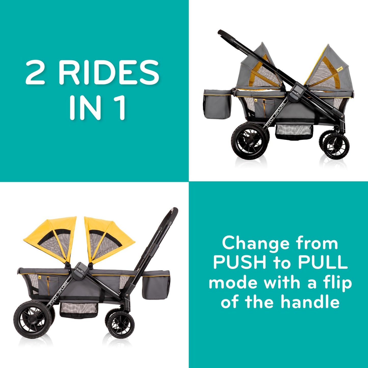 Evenflo Pivot Xplore All-Terrain Stroller Wagon (Ranger Green)