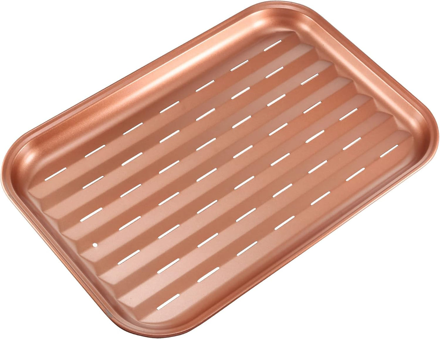 uxcell BBQ Grill Pans, Carbon Steel Non-Stick Barbecue Trays for Grilling Meat, Vegetables, and Seafood