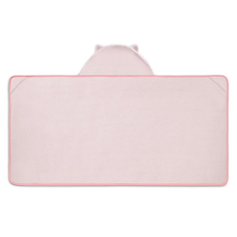 Delta Children Kids Hooded Bath Towel with Pockets - Super Soft and Absorbent- Great Gift for Boys and Girls, Pink Cat