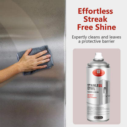 Stainless Steel Cleaner & Polish - Quick Shine, Streak-Free Formula - Safe for Appliances, Cookware, Sinks - Restores Shine - Eco-Friendly (17oz)