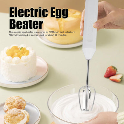 Electric Hand Blender, 3 in 1 Immersion Blender, Handheld Beater, Milk Frother, Coffee Blender, Kitchen Tools (White)