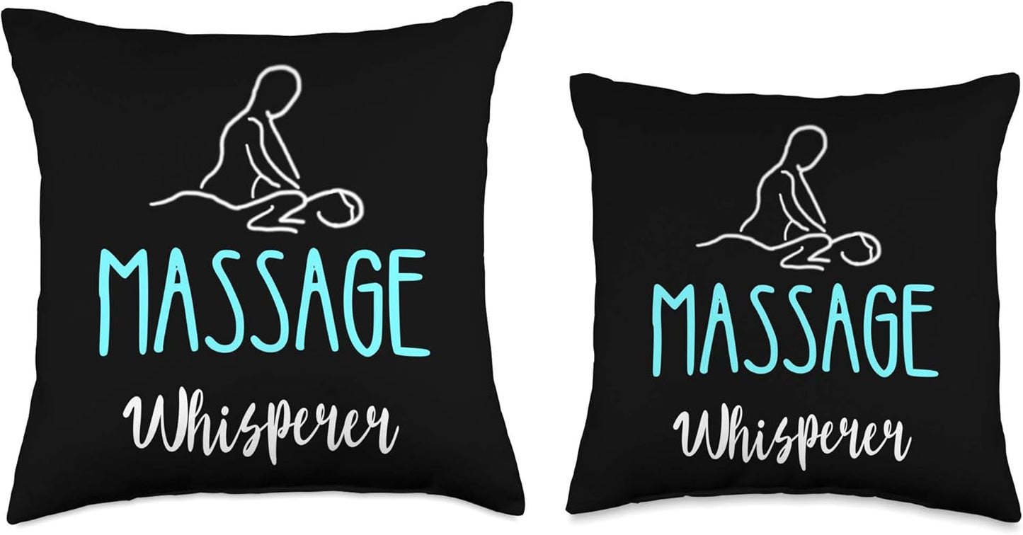 Massage Whisperer Relaxation Spa Masseur Chiropractor Throw Pillow, 16x16, Multicolor