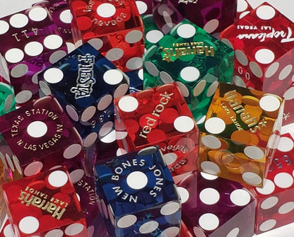 Cyber-Deals Novelty Refrigerator Magnets, Genuine Las Vegas Lake Tahoe Reno Nevada Casino Craps Dice (Multi-Colors)