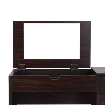24/7 Shop at Home Frega Bedroom Vanity Set, Walnut
