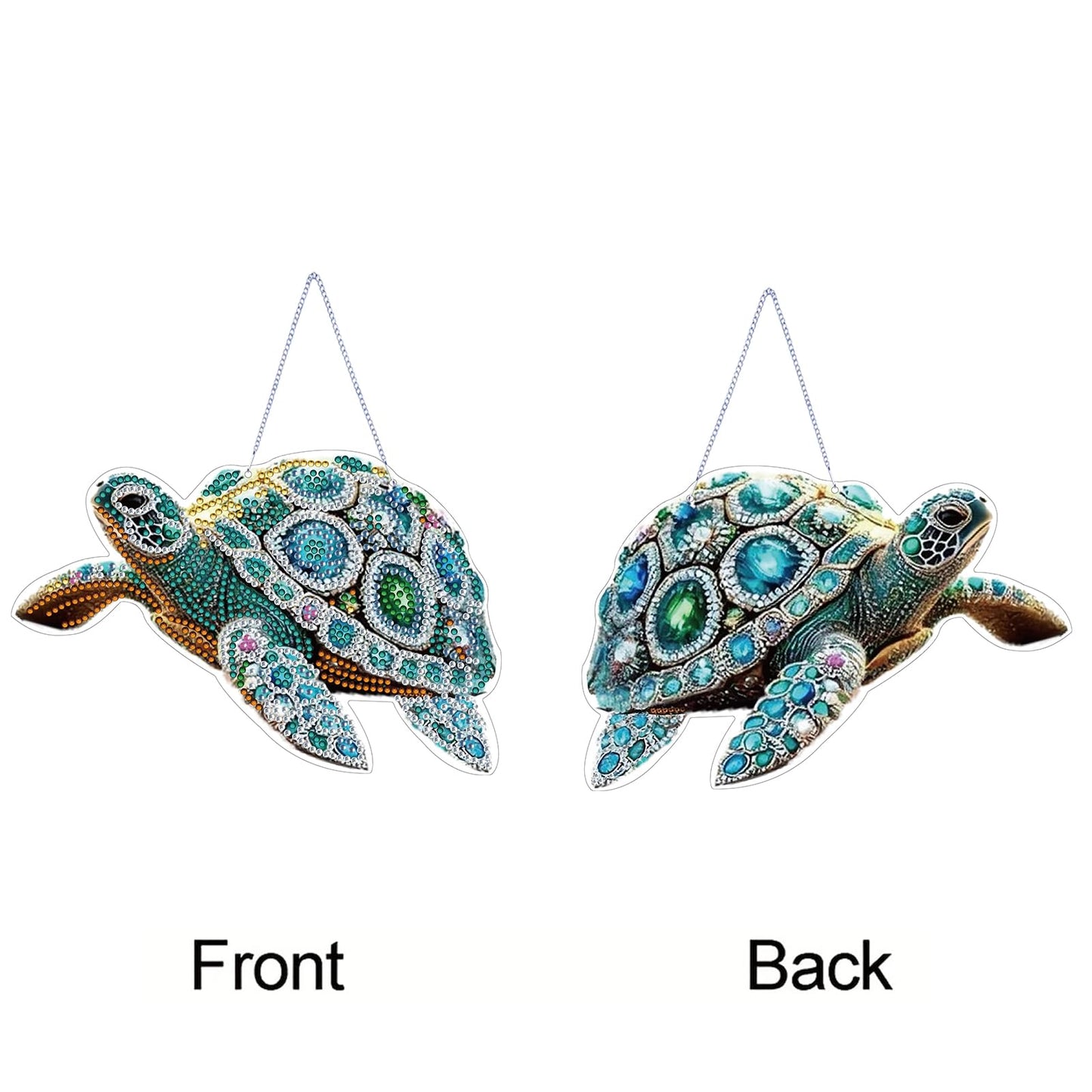 STGLCR Sea Turtle Suncatchers Special Shape Diamond Painting Kits for Beginner,Crystal Rhinestones Diamond Dots Diamond Art DIY Kits for Adults Painting Pendant Ornament for Home Wall Decor 7.8inch