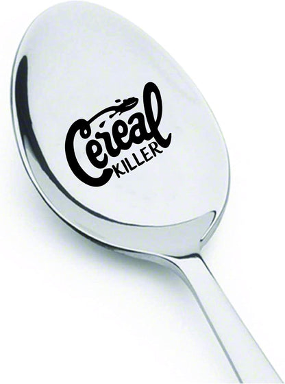 Cereal Killer Spoons, Funny Christmas Gift for Cereal Lovers, Personalized Engraved Spoon for Teens, Stocking Stuffers