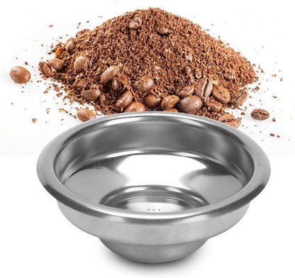 58mm Stainless Steel Portafilter Basket, 1 Cup Bottomless Coffee Filter Replacement for Espresso Machines