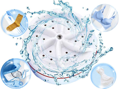 Mini Washing Machine - Portable Washer for College Rooms, Travel, Home, Apartment - Small Turbine Washer with USB