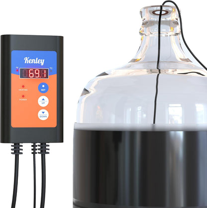 2 8 Fermentation Heater Carboy Warmer - Kombucha Heating Wrap with Thermostat for Temperature Control - Electric Heat