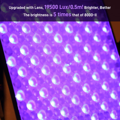 GVM 800D RGB LED Video Light, 2026 Upgraded Panel Light with Optical Lens & 6X Brighter (19500 Lux/0.5m), 3200K-5600K Bi-Color, 20 Scene Modes & CRI97+, Studio Lights, Photography Lighting, 3-Packs