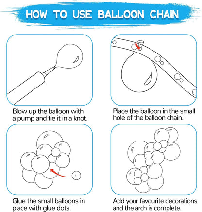 134Pcs 5 10 12 18 Inch Light Blue Balloons Different Sizes Light Blue Balloon Garland Arch Kit, Blue Latex Balloons