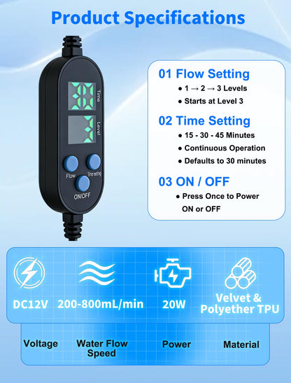 Cold Therapy Machine for Hip After Surgery with Pressure Regulator & Temperature Display, Ice Machine for Hip Replacement with Timer, Ice Wrap Pad Cryotherapy System for Post-Surgery Pain Relief