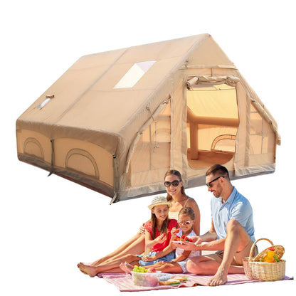 LivialyCity Inflatable Camping Tent Waterproof Windproof Glamping Camping Tents House for 4 Seasons