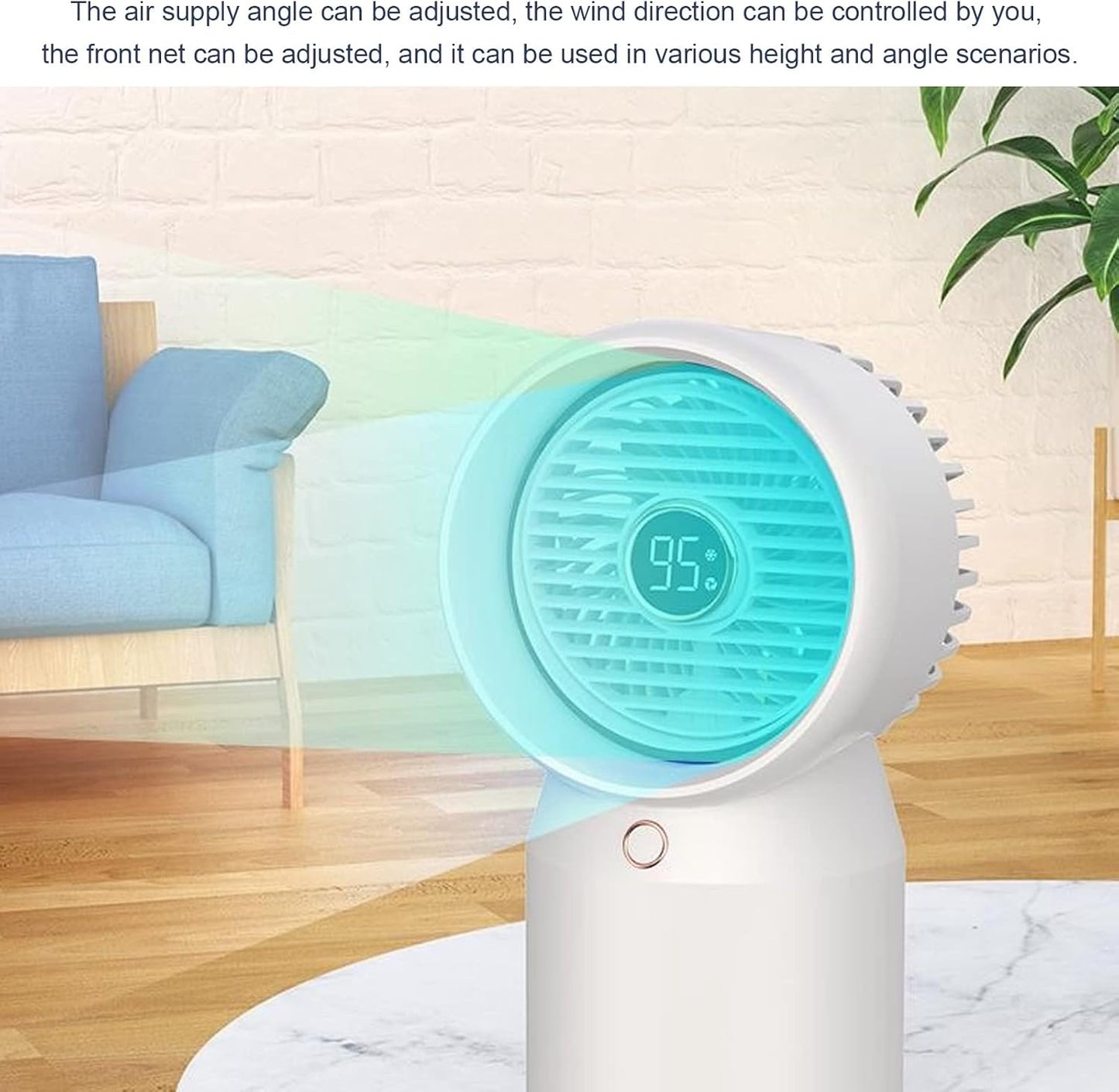 ENZZ Car Air Conditioner, USB Powered, Fast Cooling, Mini Camping Air Conditioner for Home, Office, Car