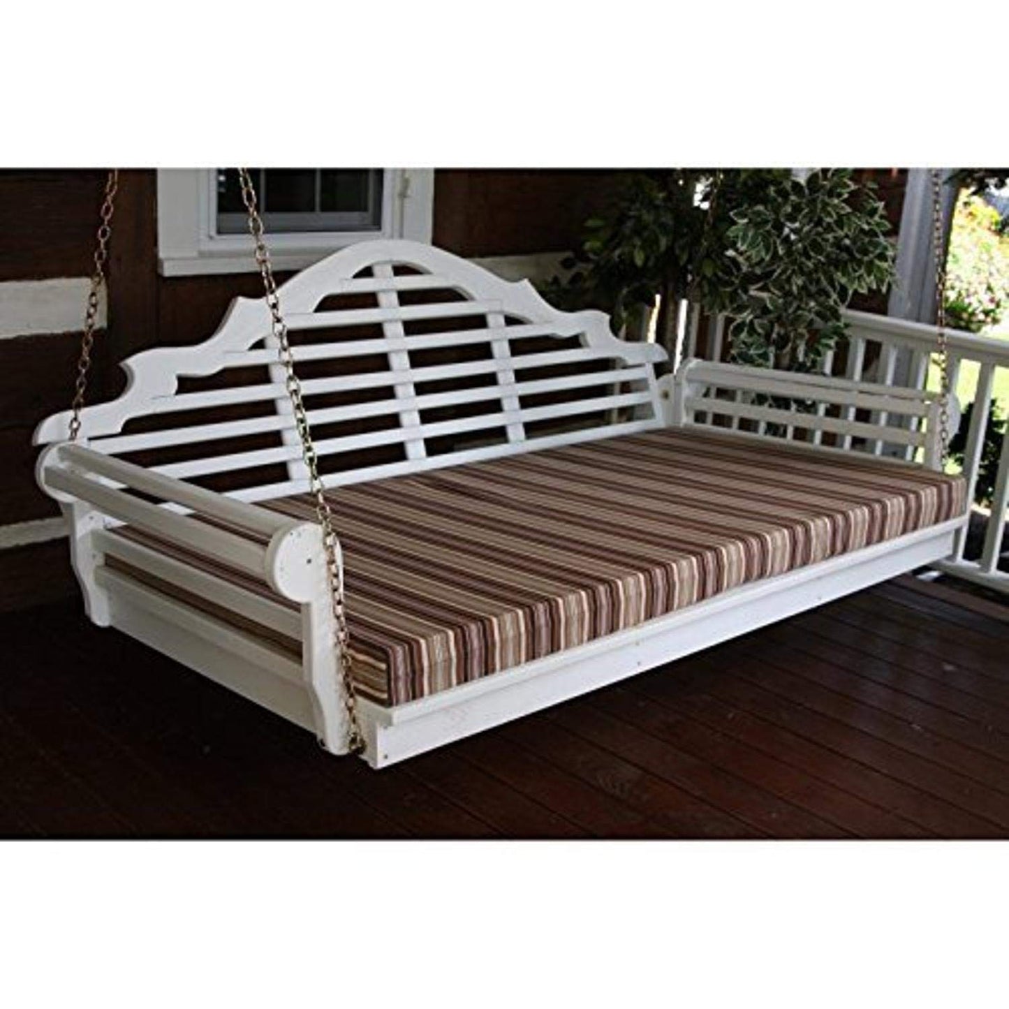 A & L Furniture Yellow Pine Marlboro Single Mattress/Swing Bed, 75", Tractor Red