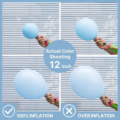 PartyWoo Baby Blue Balloon Arch Kit - 127pcs in Various Sizes for Graduation, Baby Shower & Gender Reveal Decor