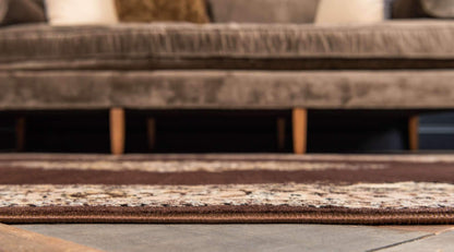 Unique Loom Reza Collection Traditional Persian Style Area Rug, 9 ft 10 in x 13 ft, Brown/Ivory