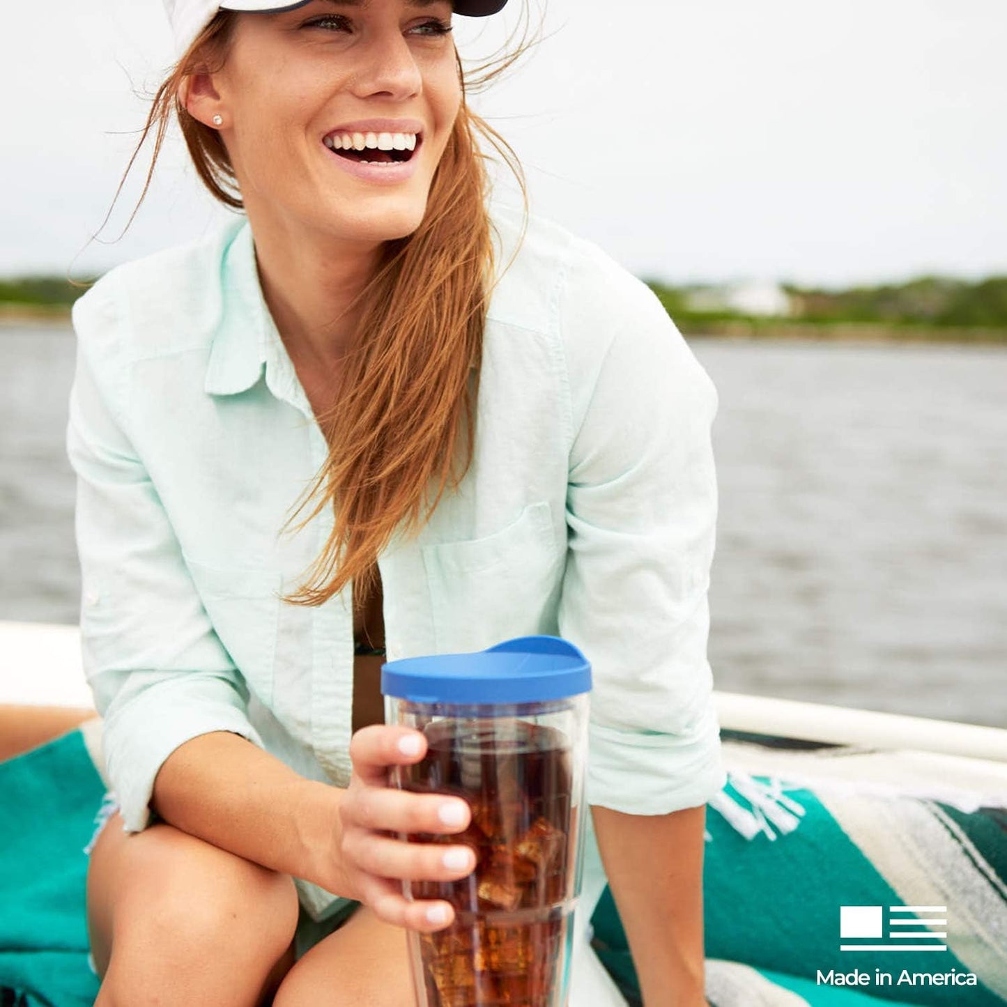 Tervis Peacock Tumbler with Wrap and Turquoise Lid, 24oz, Clear