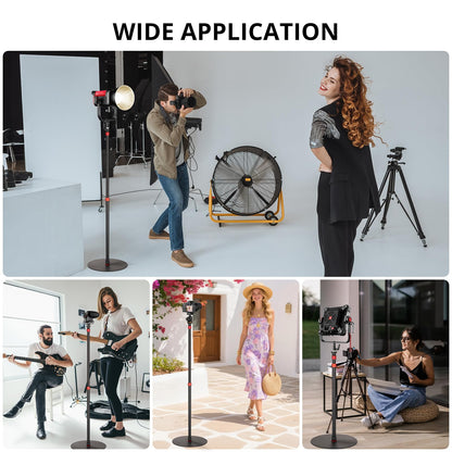 GVM YB2L200 79.9in Heavy Duty Light Stand Kit (2-Pack), Round Base Monopod, 10kg Load Capacity, Flat Base for Stability, for Video Recording, Live Streaming, Interviews & Photography Studio