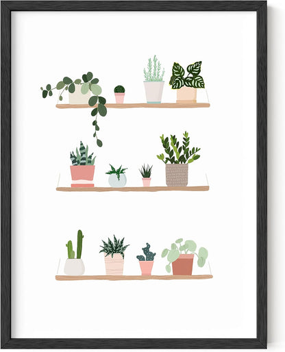 HAUS AND HUES Succulent Art Plant Pictures Wall Art & Botanical Prints | Cactus Wall Art Poster UNFRAMED 12"x16"