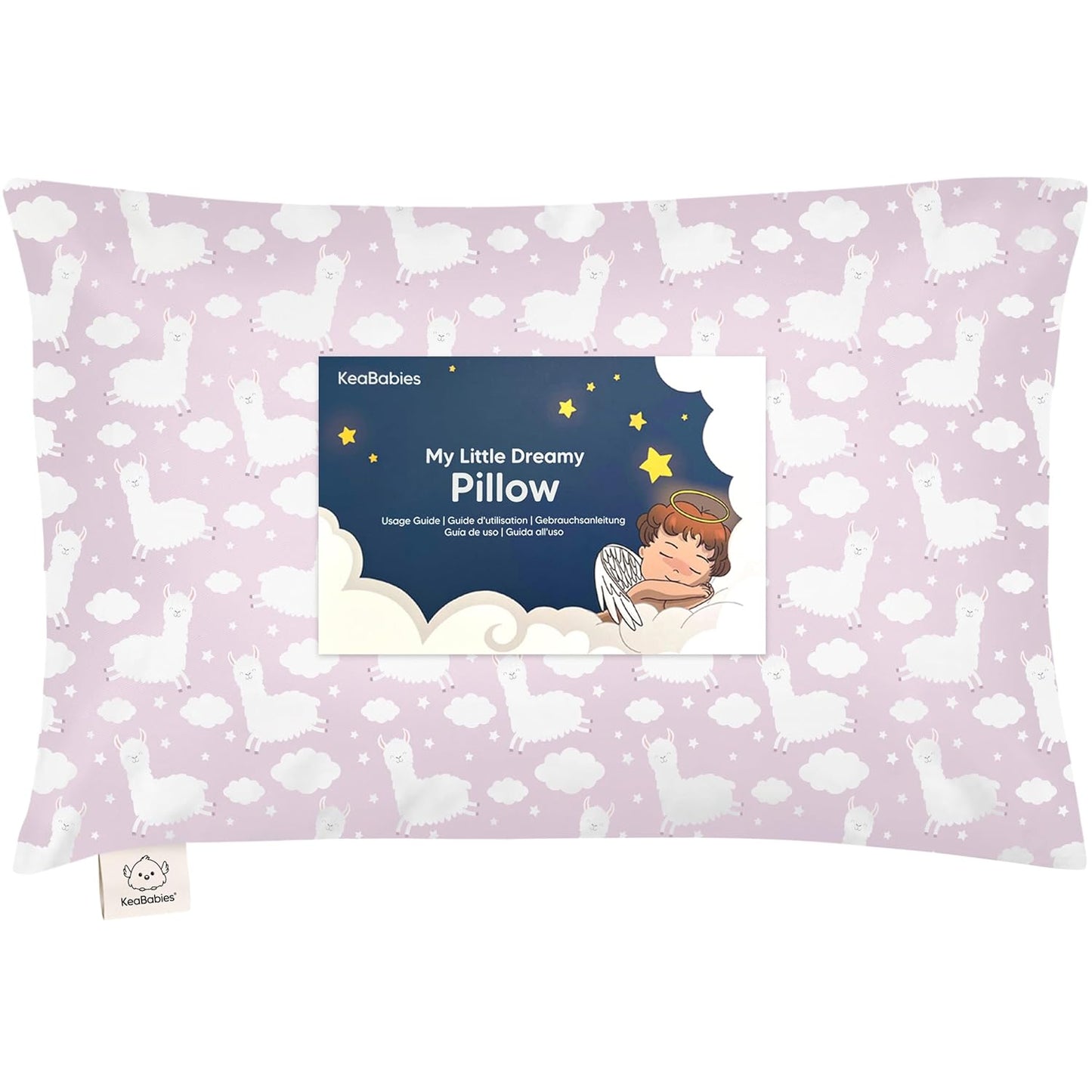 My Little Dreamy Toddler Pillow - 13x18 Organic Cotton Travel Pillowcase | Soft, Breathable & Machine Washable for Ages 2-5 (Alpacas)