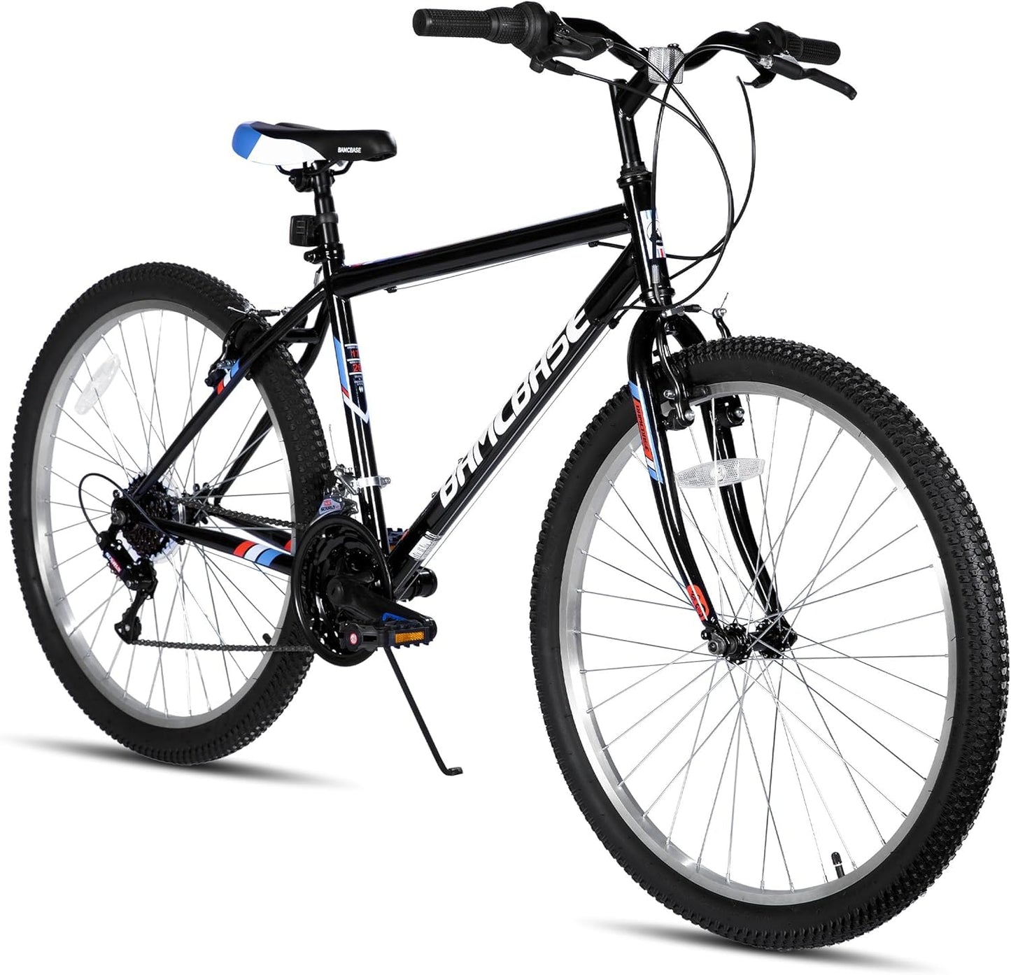 HH HILAND 24 26 inch Mountain Bike for Men Women, 18 Speeds High-Carbon Steel Frame, Sport Cycling MTB Bicycle for Adult