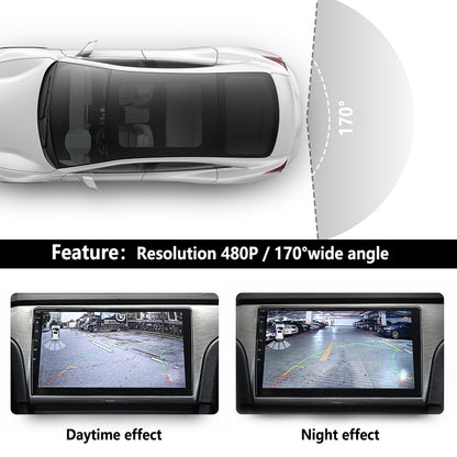 License Plate Backup Camera,HD Night Vision Reverse Camera with 8 LED,170°Wide Angle IP67 Waterproof Car Rear View Camera Fits Car Truck SUV RV with US License Plates