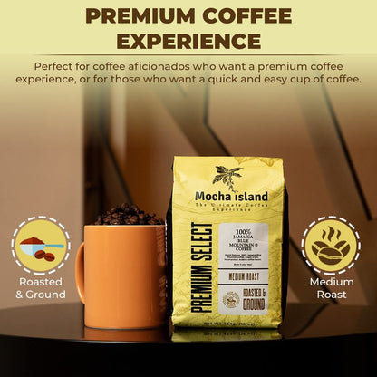 Mocha Island Blue Mountain Coffee (Blue Mountain Coffee Ground, 1lb)