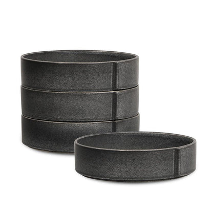 Stone Lain Bao 8-Piece Pasta Bowl Set Stoneware, Charcoal