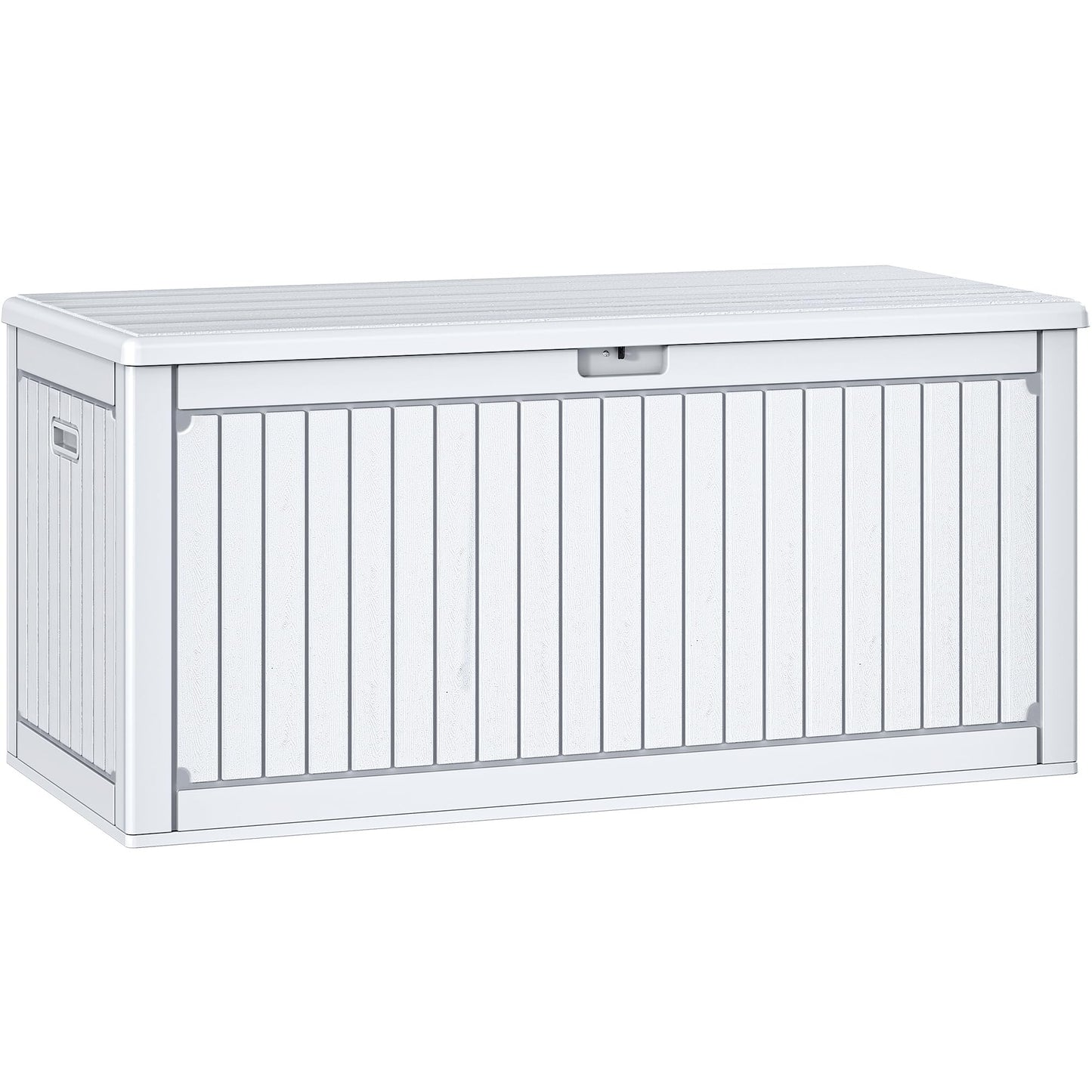 YITAHOME 320 Gallon Extra Large Deck Box, Double-Wall Resin Outdoor Storage Box with Flexible Divider for Patio Cushions Pool Supplies Garden Tools, 1000lbs Load Capacity, Lockable&Waterproof (White)