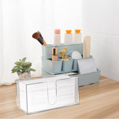 Wanmu 2 Pack Acrylic Countertop Paper Towel Holder, Folded Z-fold C-fold MultiFold Trifold Napkin Dispenser, Paper Towel Dispenser Countertop Acrylic Napkin Holder for Bathroom, Kitchen, Restaurant
