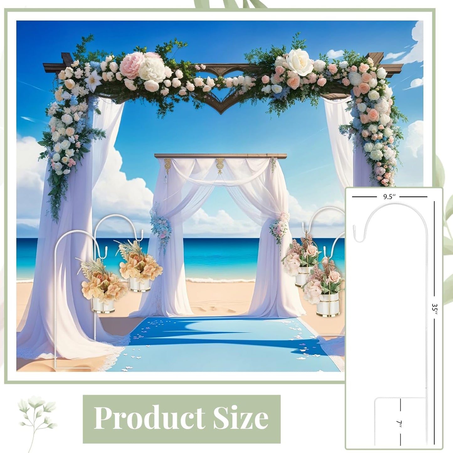 10 35 Inch Yaocom Pcs Shepherds Hooks for Outdoor Bird Feeder Poles Metal Shepherds Hook Plant Hangers Outdoor Wedding