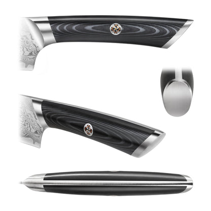 Cangshan KURO Series 6-Piece Knife Block Set, High Carbon X-7 Damascus Steel, Gray, 504333