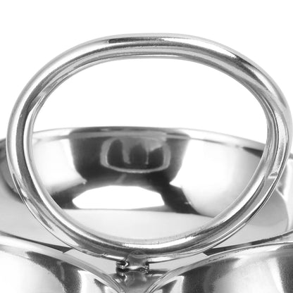 Fdit Snack Bowl Fruit Plate, 3 in 1 Portable 304 Stainless Steel Snack Plate for Candy for Home for Barbecue for Fruit (12)