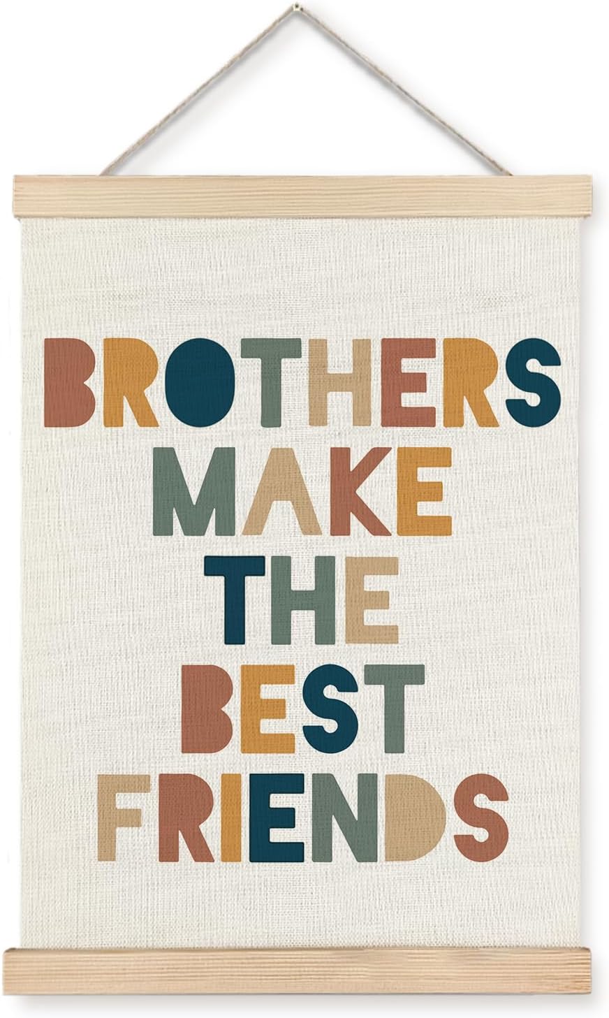12x16 Inches Supwhd Boys Room Decor, Nursery Wall Decor, Brothers Make The Best Friends Wall Art Poster Hanger Frame