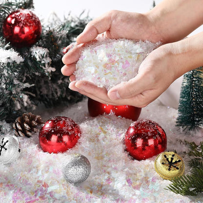 Snowflake Confetti - 30g Winter Snowman & Snowflake Sequins | Christmas Table Decoration (White)