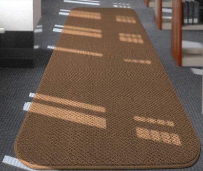 House, Home and More Skid-Resistant Carpet Runner - Toffee Brown, 4 Feet x 27 Inches