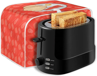 Toast Breakfast Toaster Cover - Bread Toaster Oven Cloth Cover with Top Handle, Waterproof Pink Organizer Bag