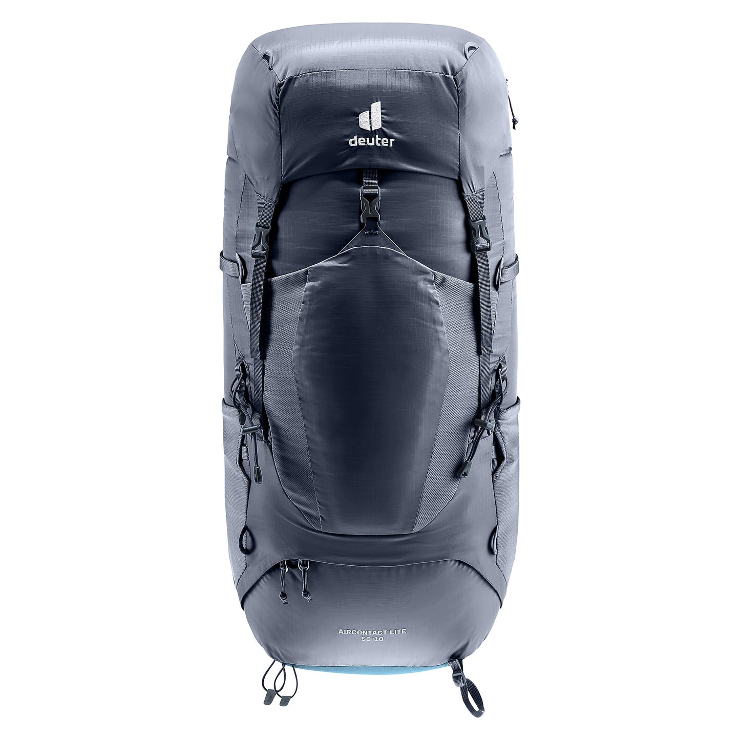 Deuter Unisex Aircontact Lite 50 + 10 L, Lightweight Backpacking & Hiking Backpack for Men & Women, 50 + 10 Liters - Black-Marine