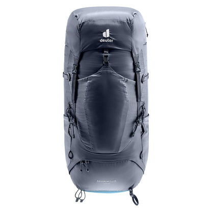 Deuter Unisex Aircontact Lite 50 + 10 L, Lightweight Backpacking & Hiking Backpack for Men & Women, 50 + 10 Liters - Black-Marine