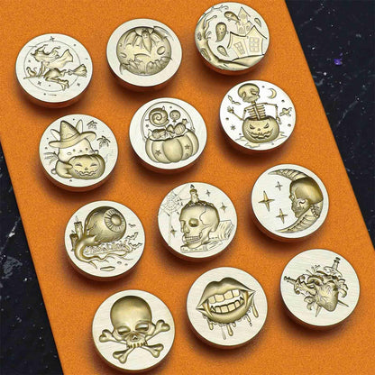 Halloween Wax Seal Stamp,Vampire Lips with Sharp Teeth Charms Vampire Lips Stamp Head with Pearwood Handle for Creative DIY,Envelope Sealing,Invitations
