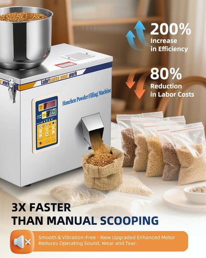 Smart Digital Powder Filling Machine & Particle Granule Dispenser - Hands-Free Infrared/Foot Pedal Control, Precise Measuring for Home & Small Workshops - Boost Efficiency with LED Display Panel