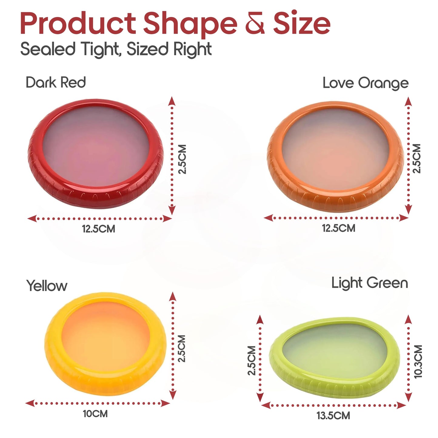 Set of 4 Food Popz Storage Containers | Fruit and Vegetable Anti-Oxidation Storage Box for Avocado, Onion, Lemon & Tomato | Fresh Pod Reusable Fruit Antioxidant Storage for Fridge | BPA-Free Box