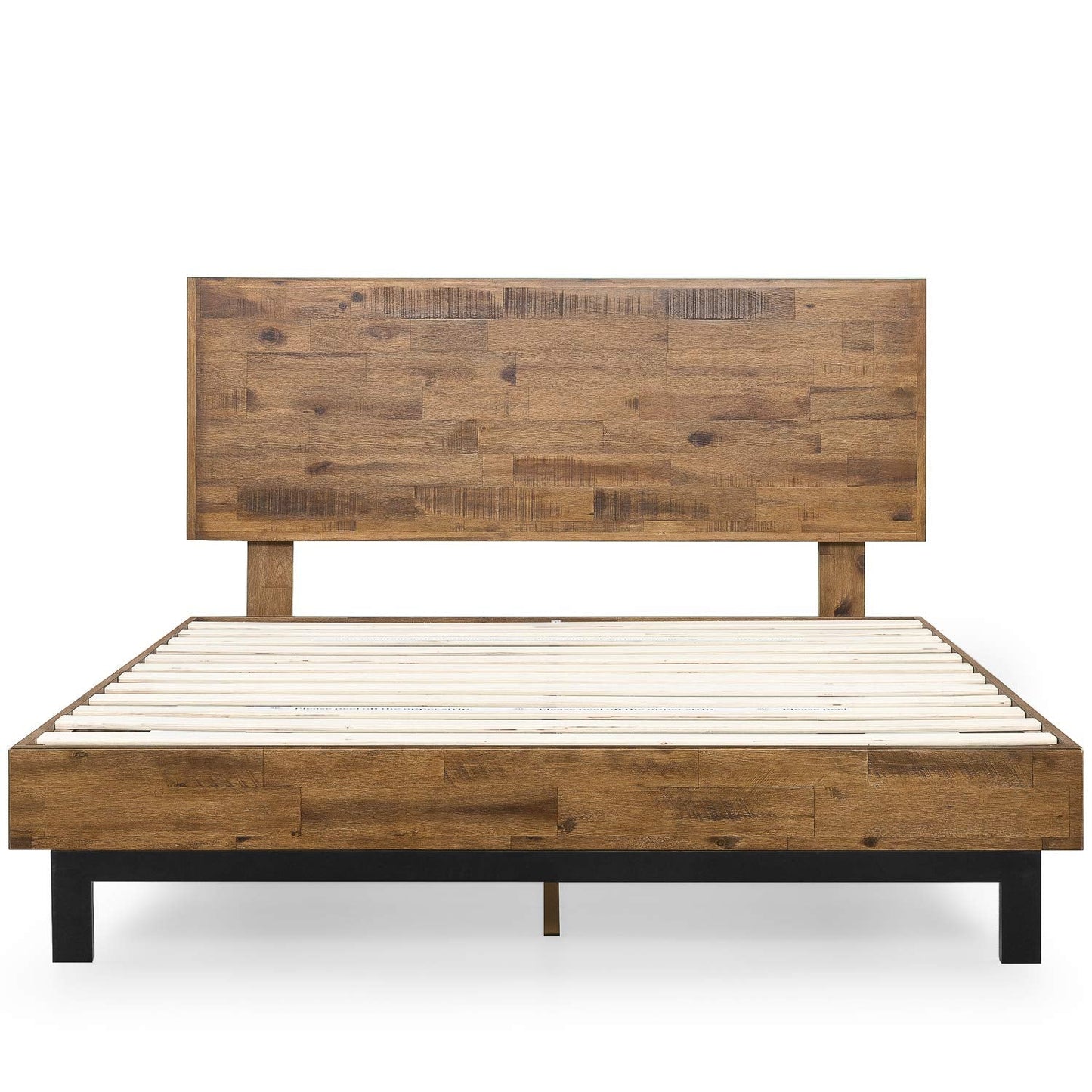 Zinus Tricia Wood Platform Bed Frame with Adjustable Headboard/Wood Slat Support with No Box Spring Needed/Easy Assembly, King
