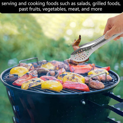 4 Pack Buffet Tongs - Stainless Steel Serving Tongs, 7 Inch and 9 Inch Serving Utensils