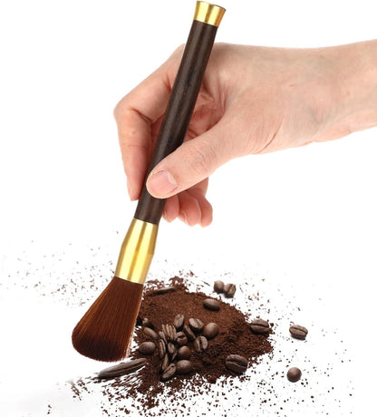 Coffee Cleaning Brush, 16.7x1.58CM Barista Brush for Coffee Grinder and Espresso Machine with Vegan Brush Hair