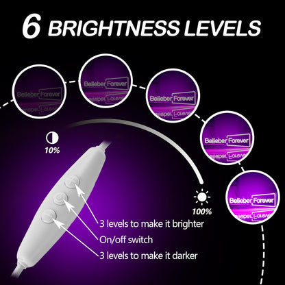 Belieber Forever Neon Sign - LED Wall Light for Bedroom, Dorm, Party Decor, Pop Star Fan Art Gift