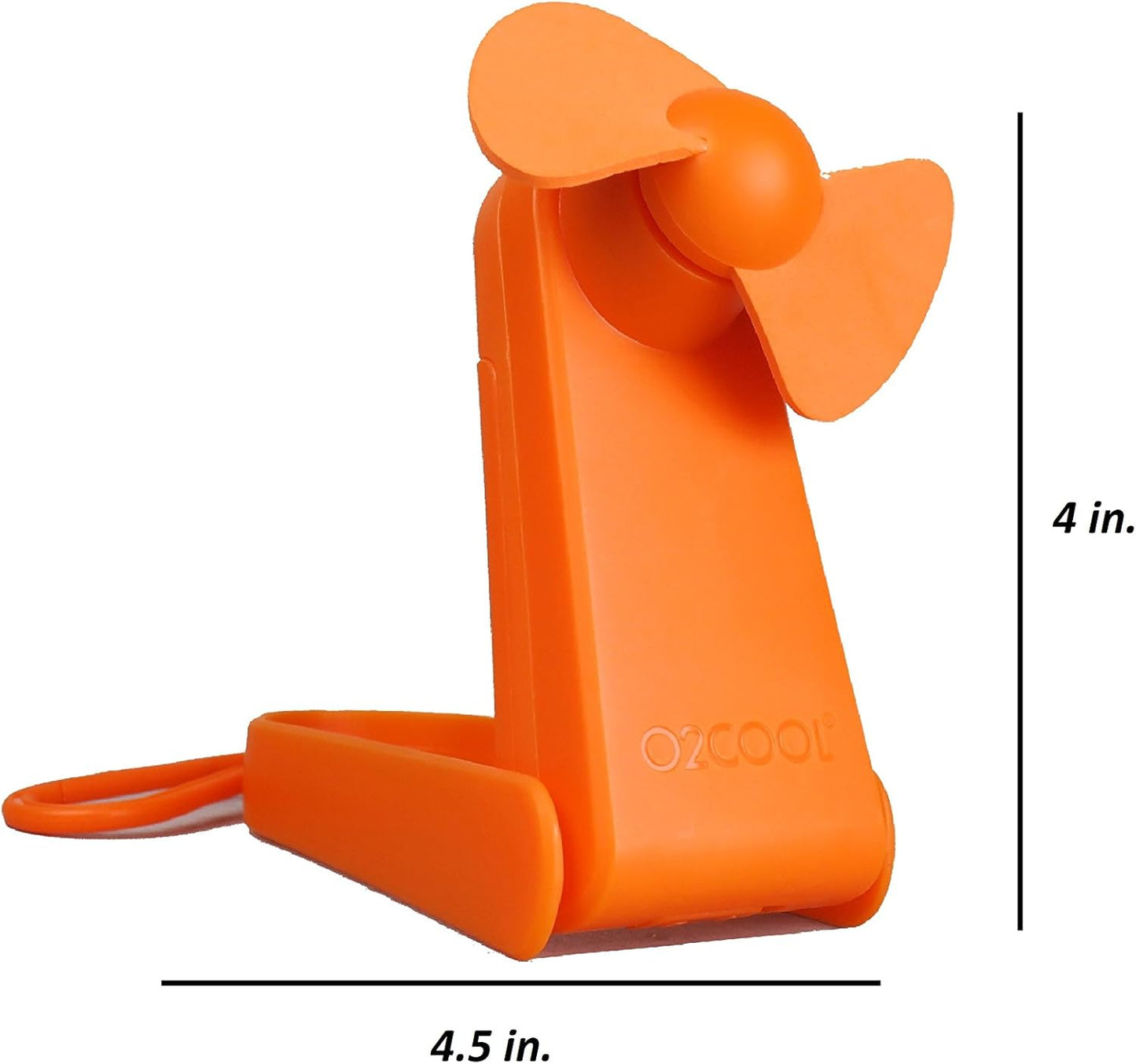 O2COOL Personal Battery Pocket and Table Desk Fan, Carabiner Clip, Flip Down Stand, Quiet, Foam Blades