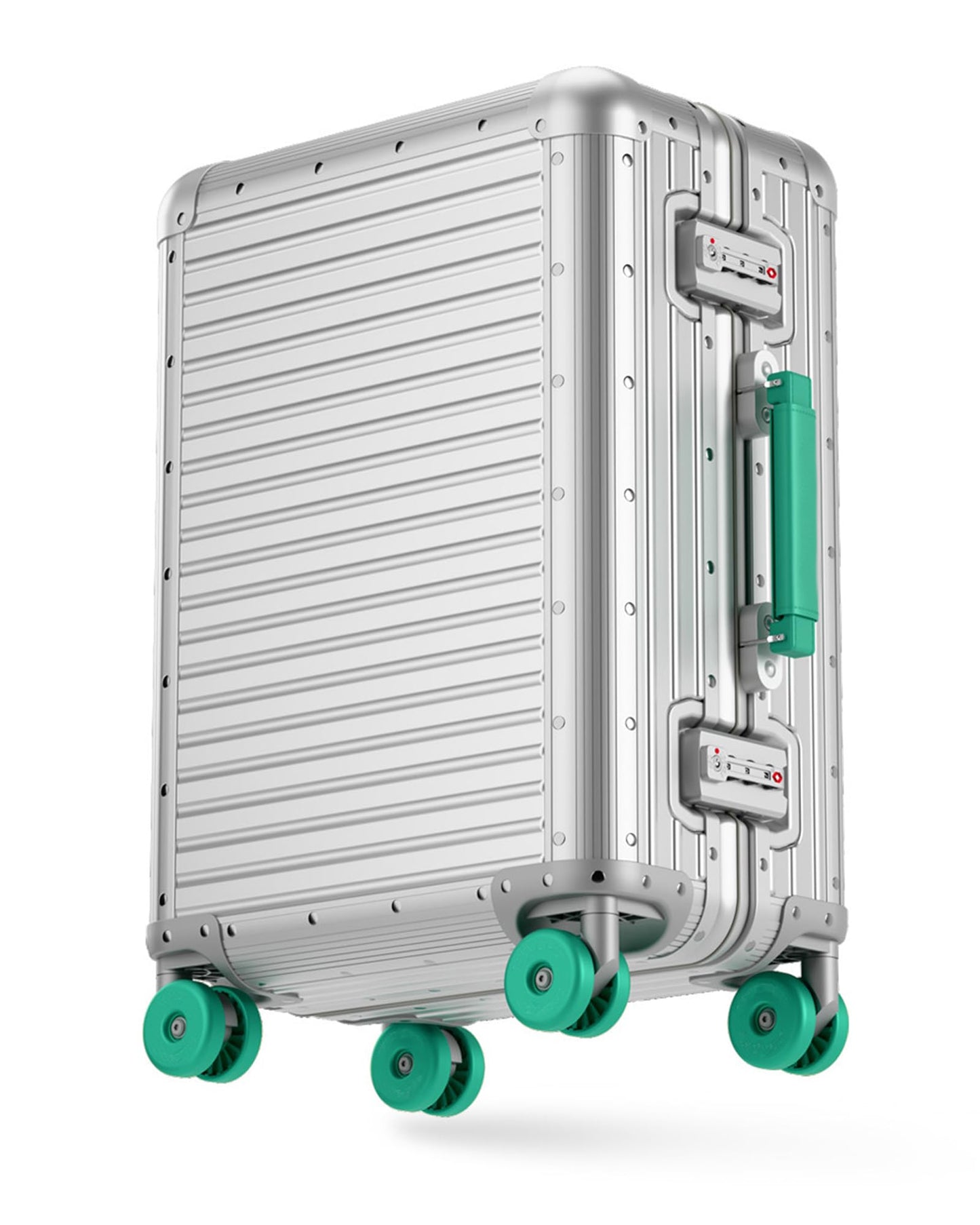 Varyleap All Aluminum Checked in Luggage, Zipperless Aluminum Suitcase, Hard Shell Carry On Luggage with TSA Lock, Spare Wheels for Travel. (Silver, 24in)